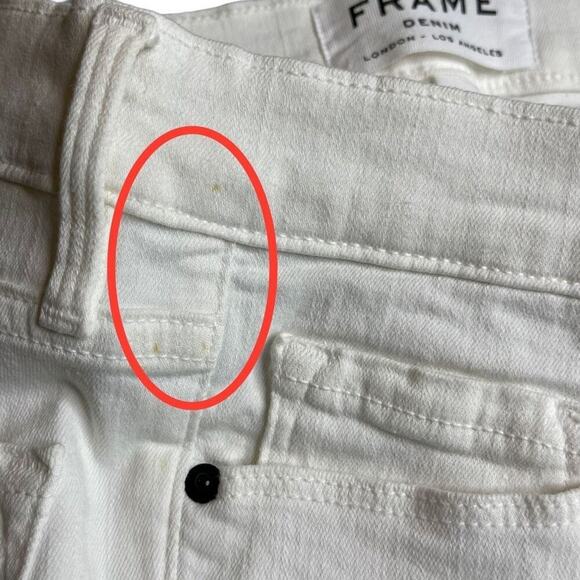 Frame Denim Le Skinny De Jeanne Ripped Jeans In Blanc Jefferson Size 27 - Picture 4 of 13